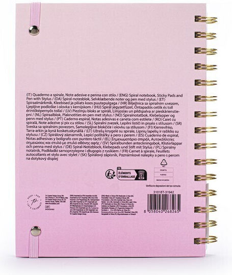 Tri-coastal Notebook with Built-in Pencil Case and 4 Note-taking Pens