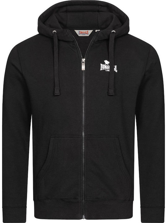 Ανδρικό Βαμβακερό Σετ Φόρμα & Ζακέτα Lonsdale Croachy Regular Fit Black White