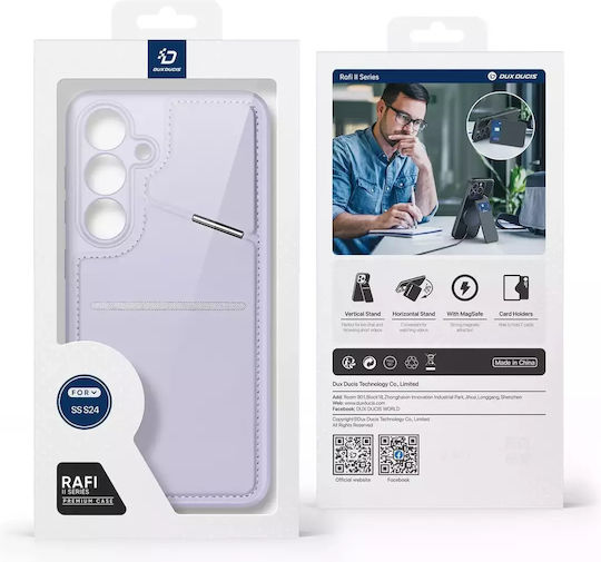Dux Ducis Mag Back Cover Piele / Piele artificială Violet (Galaxy S24)