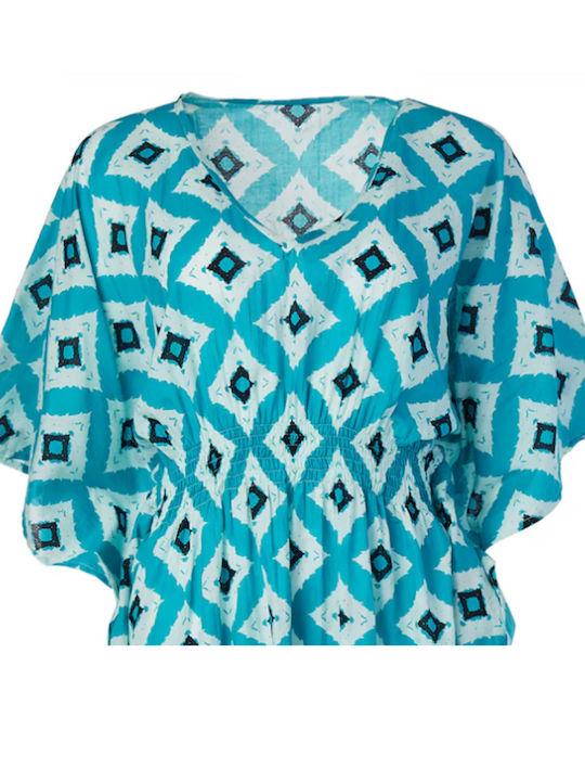 Achilleas Accessories Women's Mini Caftan Beachwear Turquoise