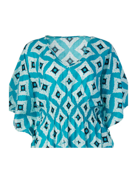 Achilleas Accessories Καφτάνι Παραλίας Turquoise