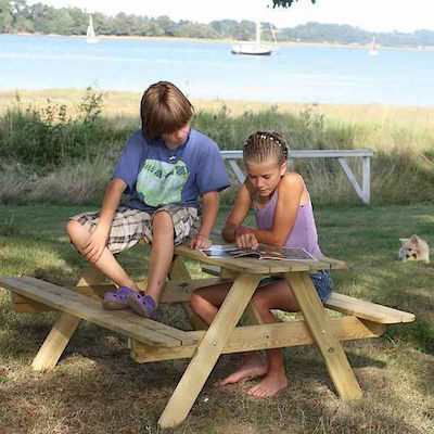 Blue Rabbit Table made of Wood