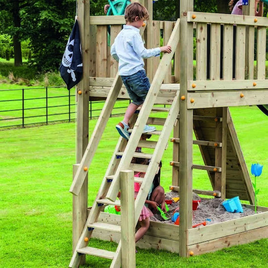 Showood Holztreppe mit Geländer 150 cm