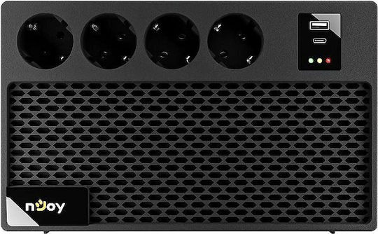 NJOY Renton 650 Plus UPS Line-Interactive 650VA 360W με 4 Schuko Πρίζες