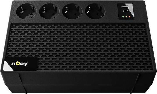 NJOY Renton 650 Plus UPS Line-Interactive 650VA 360W με 4 Schuko Πρίζες