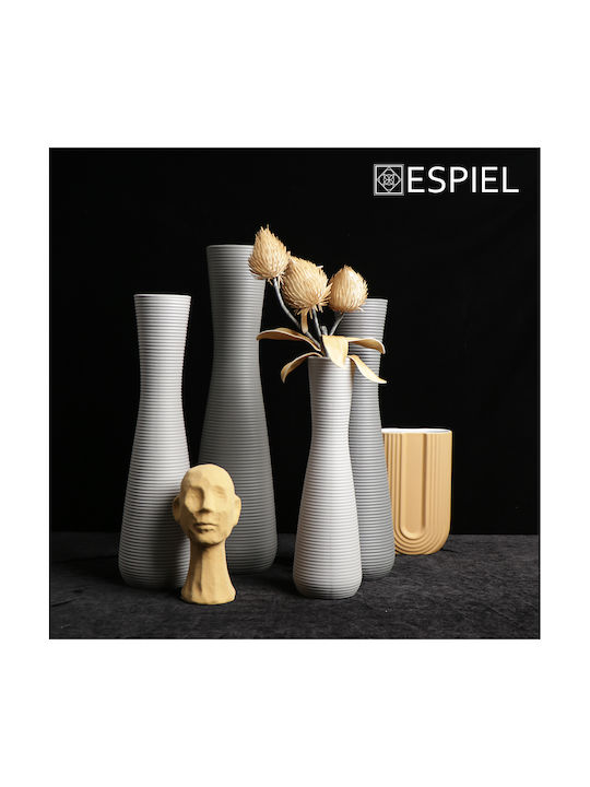 Espiel Διακοσμητικό Βάζο Κεραμικό Πορτοκαλί Φ8.1xΥ24.4cm