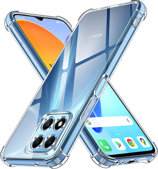 Techsuit Shockproof Clear Back Cover Σιλικόνης με Λουράκι Διάφανο (Honor X6)