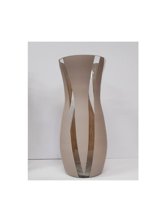 Kaemingk Διακοσμητικό Βάζο Glas Beige 37cm 1Stück