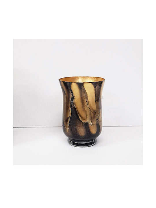 Kaemingk Decorative Vase Glass Gold 12x20cm 1pcs