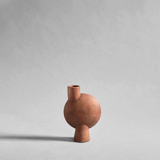 101 Copenhagen Brown Ceramic Vase Φ26xH8cm