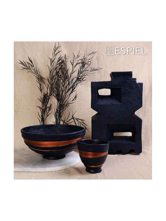 Espiel Decorative Vase Ecomix Blue 15x15x15cm