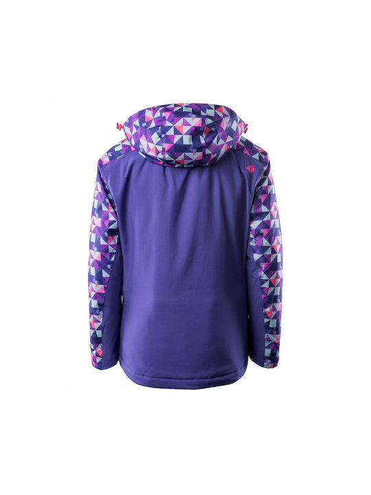 Iguana Waterproof Kids Casual Jacket with Hood Violet.