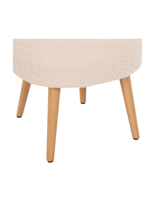 Stool For Living Room with Backrest Wooden Yasmine Graphite 47x46x64cm