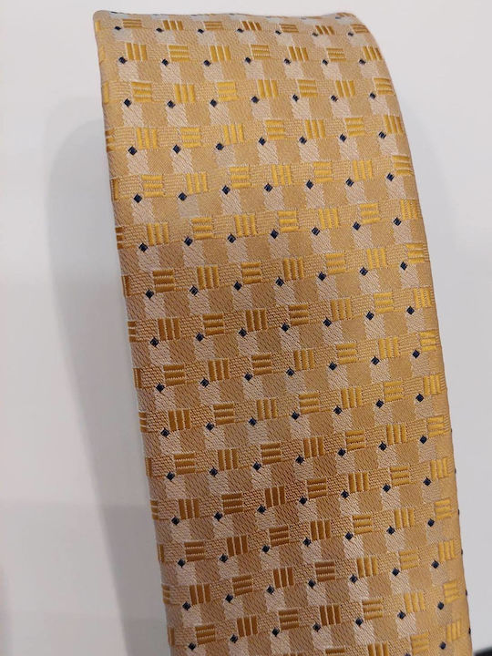 Γραβάτα Σετ Μαντήλι Κίτρινη Ώχρα 19v69 Versace 22.33.micro Tie S24/87