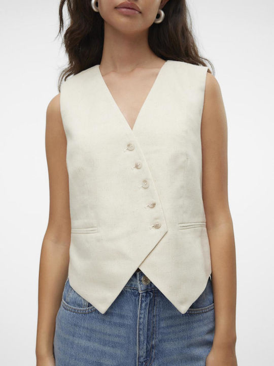 Vero Moda Women's Vest Ecru