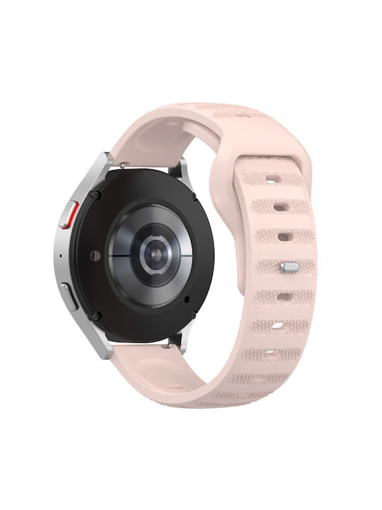 Techsuit Curea Silicon Roz (Galaxy Watch4/5/6/7/FE/4 Classic/6 Classic/5 Pro)