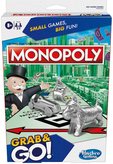Joc de Societate Monopoly Grab & Go pentru 2-4 Jucători 8+ Ani (EN) Hasbro