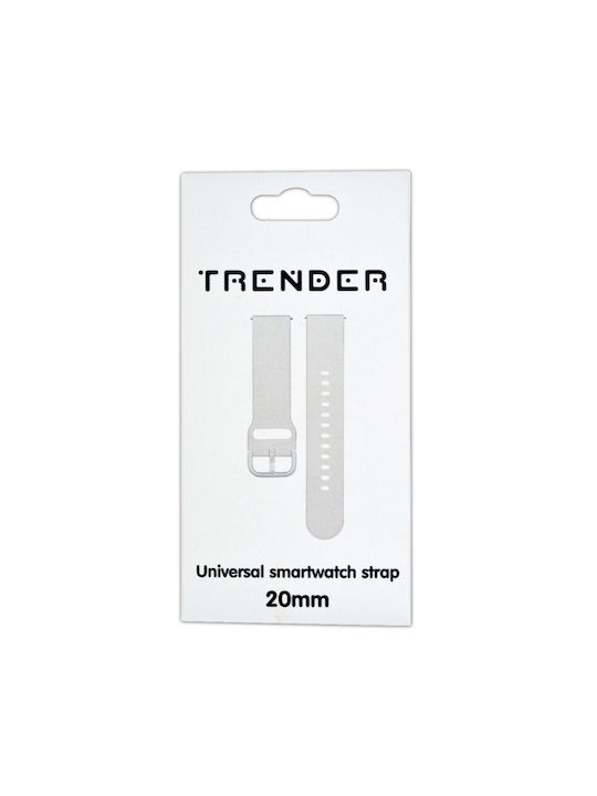 Trender Sport Armband Silikon Weiß (Universal 20mm) TR-SP20WH
