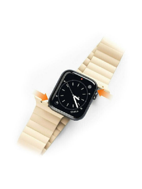 Dux Ducis Magnetic Λουράκι Μεταλλικό Μπεζ (Apple Watch 42/44/45mm)