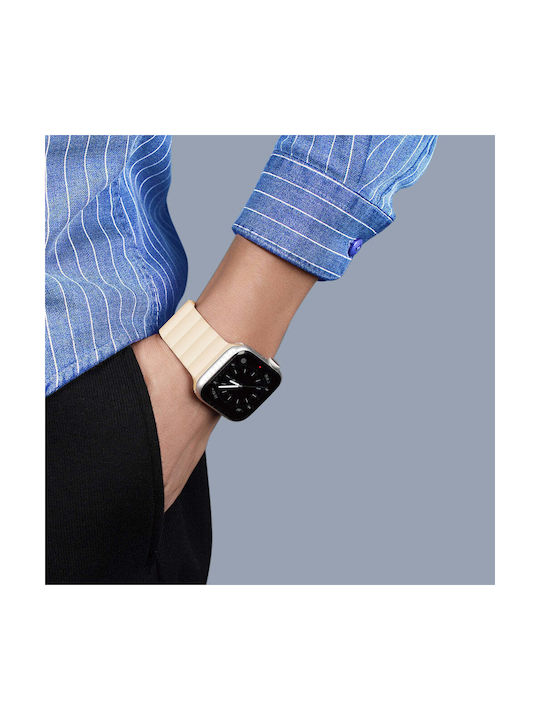 Dux Ducis Magnetic Λουράκι Μεταλλικό Μπεζ (Apple Watch 42/44/45mm)