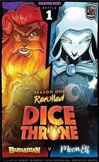 Extensie de Joc Dice Throne: Season One ReRolled Box 1 - Barbarian vs Moon Elf pentru 2-6 Jucători 8+ Ani (EN) Roxley