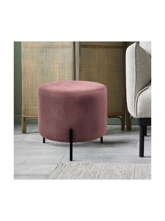 Stool For Living Room Upholstered with Velvet Lux Rotten apple 46x46x43cm