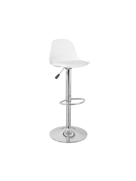 Stools Bar Collapsible with Backrest from Polypropylene Martin White 2pcs 41x40x79cm