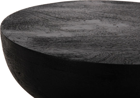 Hocker Für das Wohnzimmer Hölzernes Scallop Black 35x35x45cm