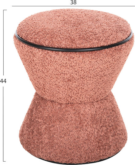 Hocker Für das Wohnzimmer Gepolstert mit Stoff Pink 38.5x38.5x43cm