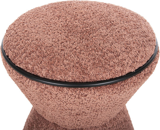 Hocker Für das Wohnzimmer Gepolstert mit Stoff Pink 38.5x38.5x43cm