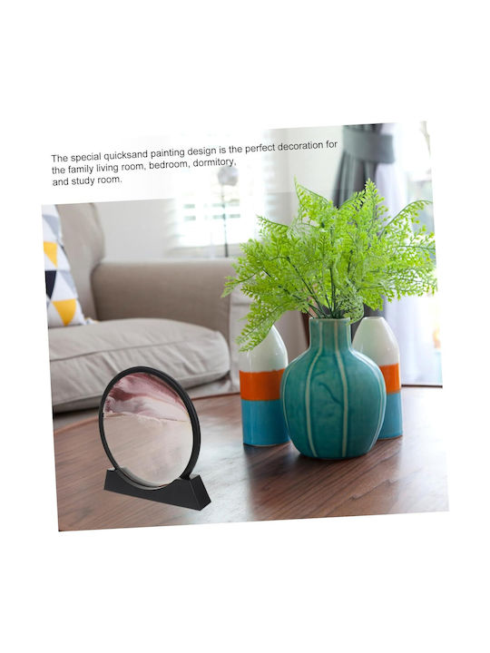 Home Office Decor Hourglass Shape Glass Sand 3d 26x27 Cm Burgundy Black