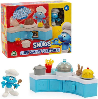Mini set de jucării Smurfs Smurfs cu figurină și accesorii - Laboratorul magic al lui Papa Smurf (puf18000)