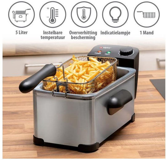 Alpina Appliances AT3162 Deep Fryer 3lt Silver