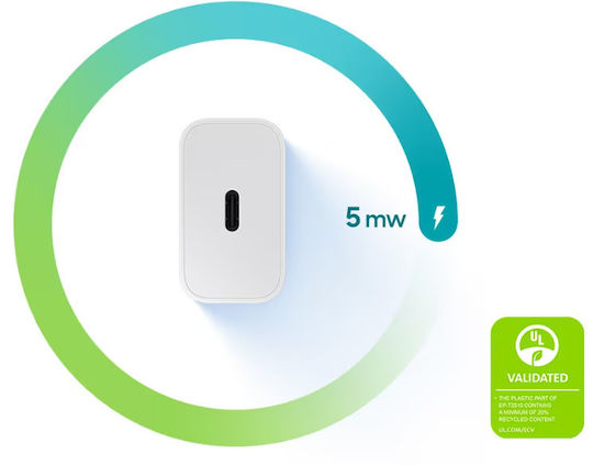 Samsung Charger with USB-C Port and Cable USB-C - USB-C 25W Power Delivery Whites (EP-T2510X)