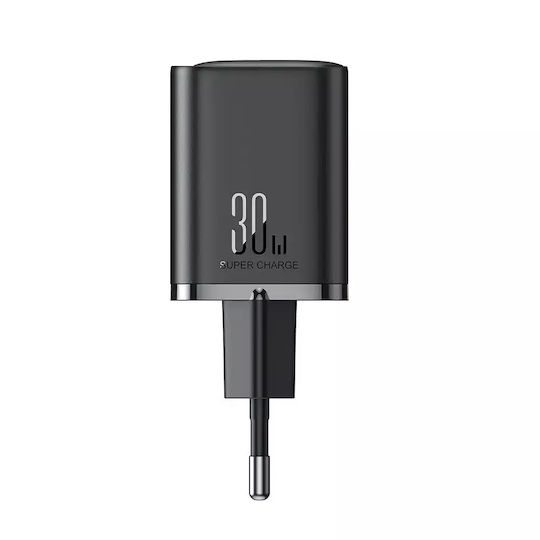 Joyroom Φορτιστής Χωρίς Καλώδιο με Θύρα USB-C 30W Power Delivery / Quick Charge 3.0 Μαύρος (JR-TCF08)