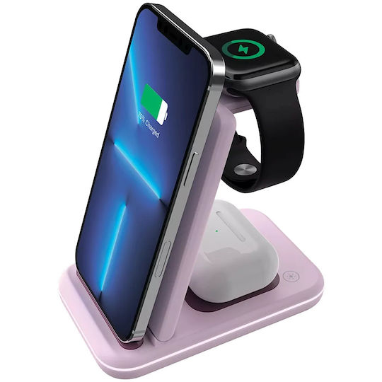 Canyon Încărcător Wireless (Qi Pad) 15W Iced Pink (CNS-WCS304IP)