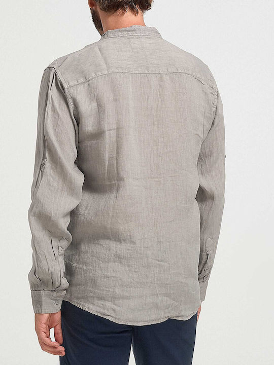 Rook Men's Shirt Linen Gray