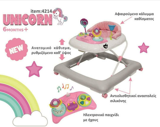 Bebe Stars Στράτα Unicorn με Μουσική για 6+ Μηνών Ροζ