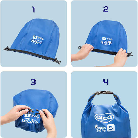 Alca Dry Bag Wasserdichter Pack Sack 5l Roll-top Verschluss Wasserdichter Rucksack Outdoor Tasche