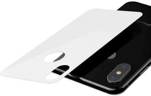 Baseus Iphone Xs Max 0.3 Mm Full Coverage Curved T-glass Rear Protector White Sgapiph65-bm02
