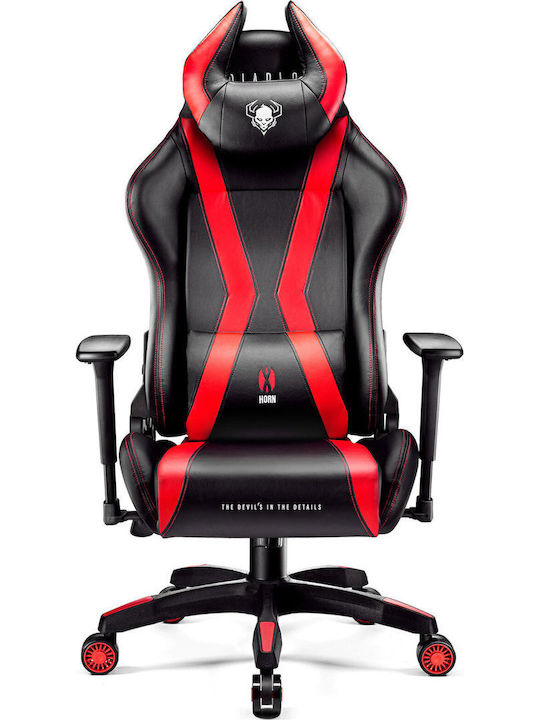 Diablo X-Horn 2.0 Καρέκλα Gaming Δερματίνης με Ρυθμιζόμενα Μπράτσα Μαύρο / Κόκκινο
