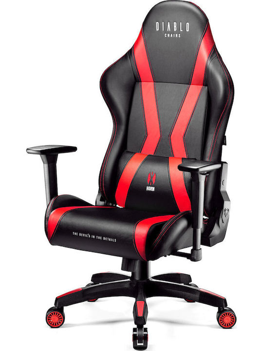 Diablo X-Horn 2.0 Καρέκλα Gaming Δερματίνης με Ρυθμιζόμενα Μπράτσα Μαύρο / Κόκκινο