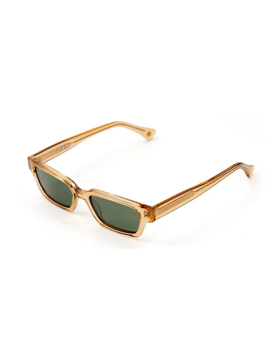 Meller Sonnenbrillen mit Beige Rahmen und Grün Polarisiert Linse SS-OK-BONEOLI