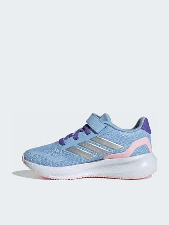 Runfalcon 5 Αθλητικά Παιδικά Παπούτσια Running με Σκρατς Glow Blue / Silver Metallic / Clear Pink