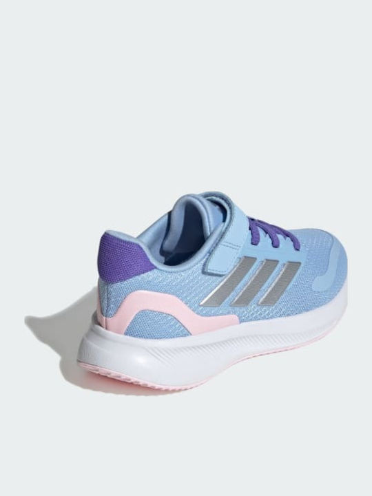 Runfalcon 5 Αθλητικά Παιδικά Παπούτσια Running με Σκρατς Glow Blue / Silver Metallic / Clear Pink