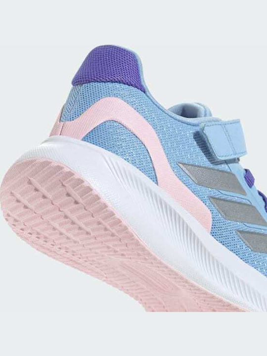 Runfalcon 5 Αθλητικά Παιδικά Παπούτσια Running με Σκρατς Glow Blue / Silver Metallic / Clear Pink