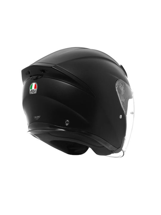 AGV K5 Jet Evo Mono Matt Black Κράνος Μηχανής Jet ECE 22.06 1350gr με Sunvisor