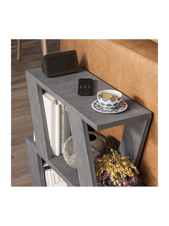 Rectangular Side Coffee Table Lazena Wooden Anthracite W60xL22xH57cm