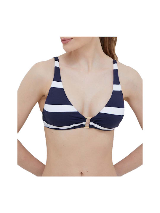 Ralph Lauren Bikini Swim Top Navy Blue Striped