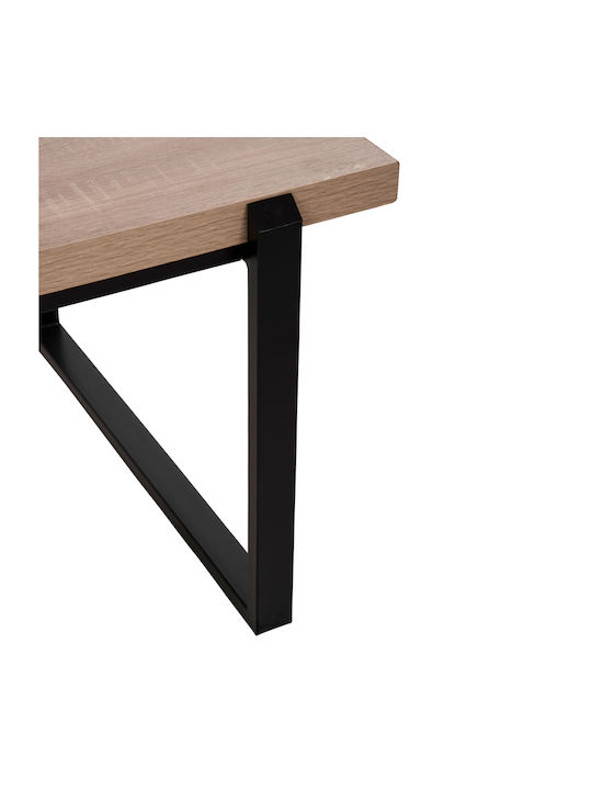Rectangular Central Coffee Table Shaben Wooden Sonoma Black W120xD60xH46cm